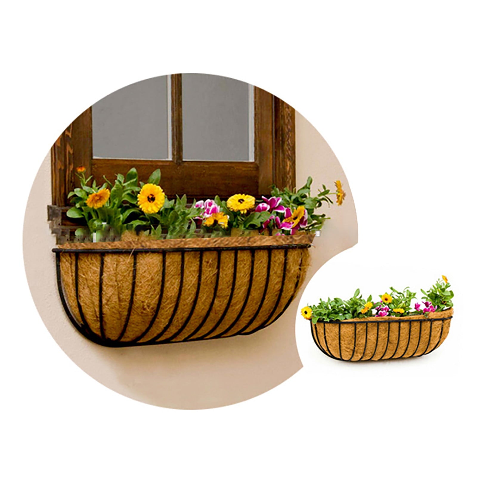 Lovehome Hanging Basket Coconuts Fiber Planter Inserts Replacement Liner For Flower Pot