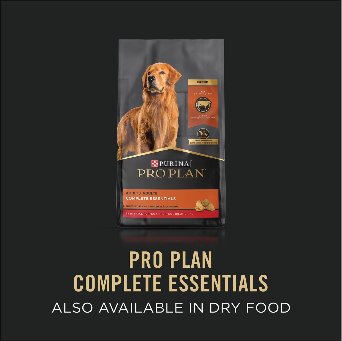 Purina Pro Plan Adult Shredded Beef and Lamb Entree in Gravy Canned Dog Food