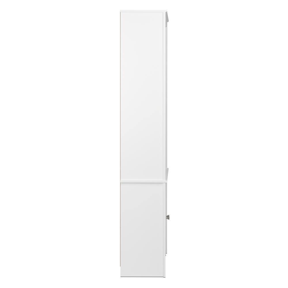 Prepac 80 in. White Wood 6-shelf Standard Bookcase with Doors WSBH-0004-1