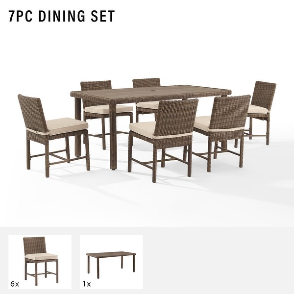 Crosley Bradenton 7Pc Outdoor Wicker Dining Set