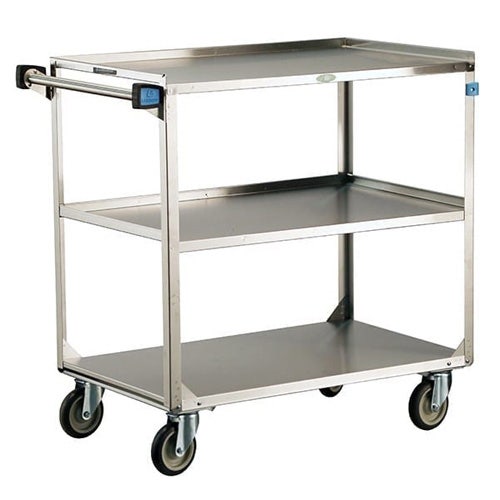 Lakeside 444 Stainless Steel Three-Shelf Utility Cart， 500 lb. Capacity， 22-3/8