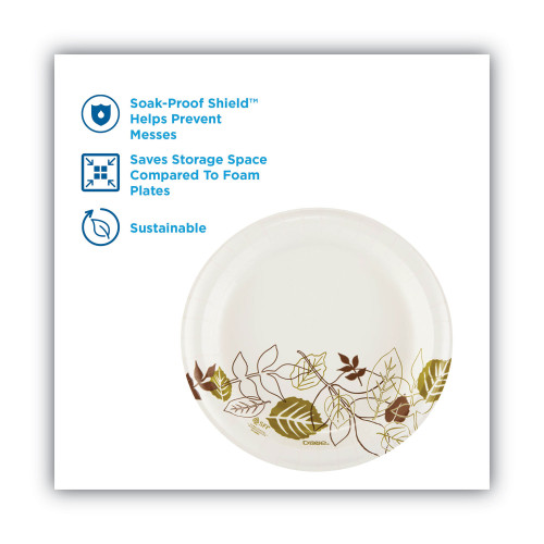 Dixie Pathways Soak-Proof Shield Mediumweight Paper Plates， 8.5