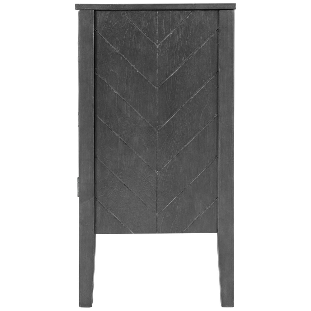 Modern Accent Storage Cabinet Console Table with Adjustable Shelf