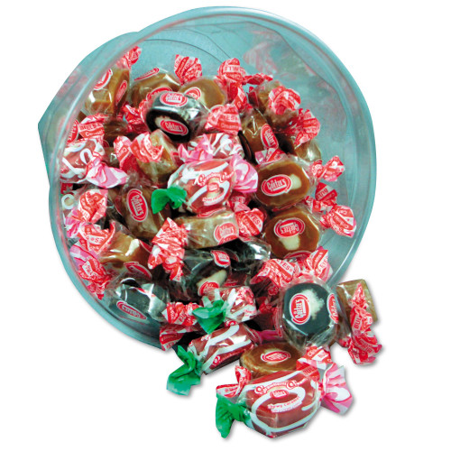 Office Snax Goetze's Caramel Creams， Lt and Dark Caramel Candy， One 24 oz Bowl (00029)