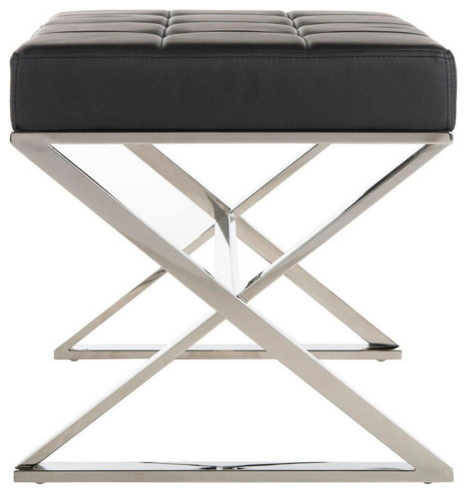 Channa Ottoman Black   Modern   Footstools And Ottomans   by Virgil Stanis Design  Houzz