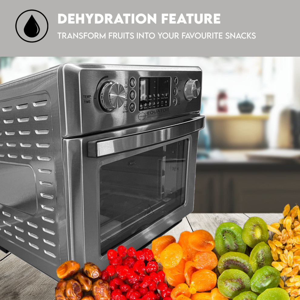 Equator 0.9cu.ft.Air Fryer+Convection Oven+Pizza Oven+Grill+Dehydrator Stainless   Modern   Ovens   by Equator  Houzz