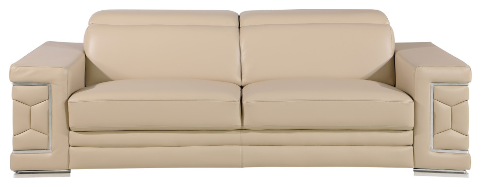 Oliver Genuine Leather Sofa   Modern   Sofas   by Luxuriant Furniture  Houzz