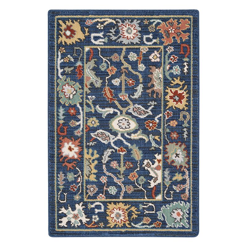 Nourison Parisa Bordered Bloom Wool Indoor Rug