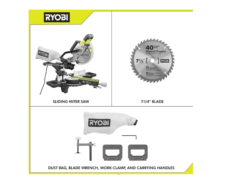 RYOBI TSS702 7-1/4 in. Compound Sliding Miter Saw