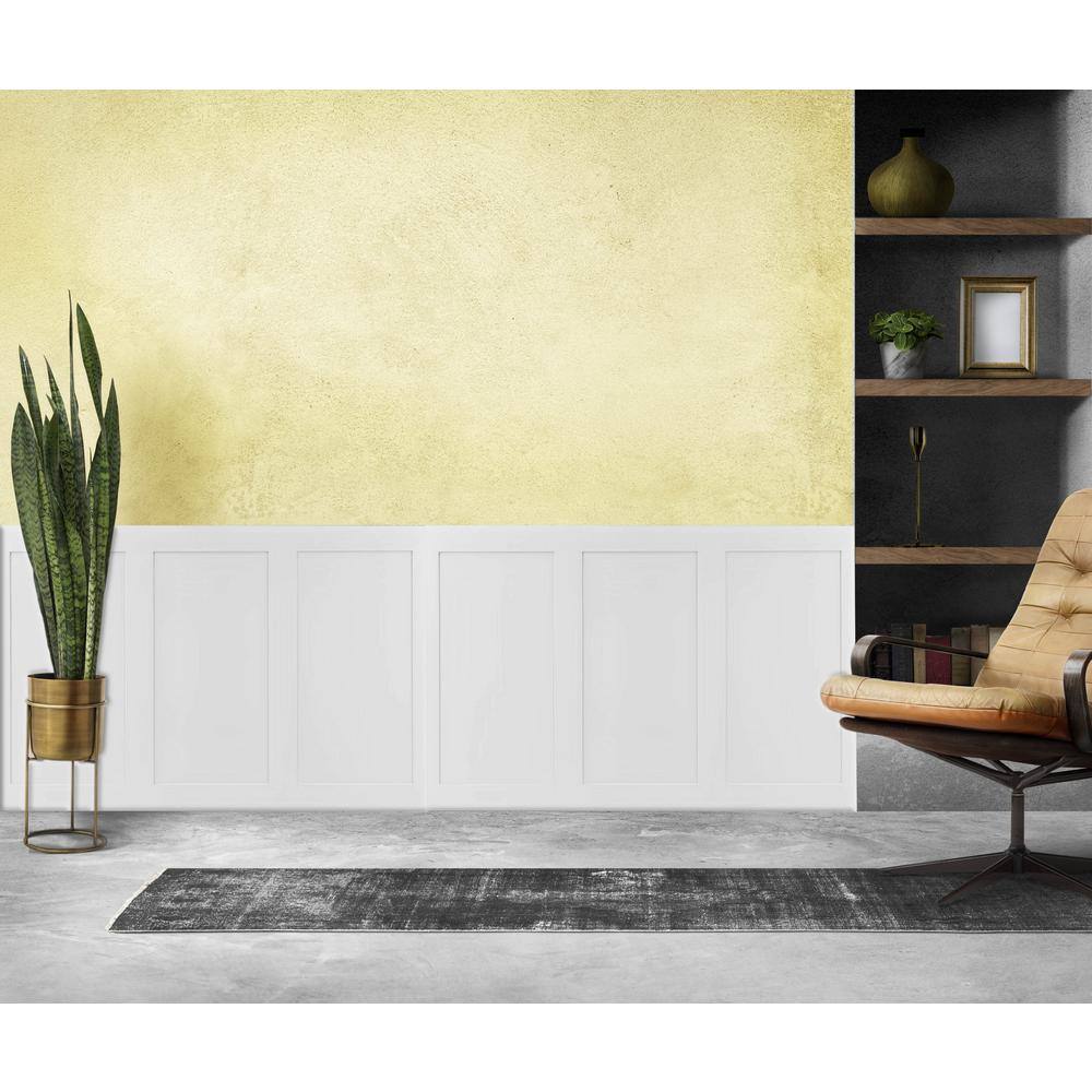 14 in. x 48 in. x 32 in. Shaker Style Primed MDF Wainscot Paneling 8203490