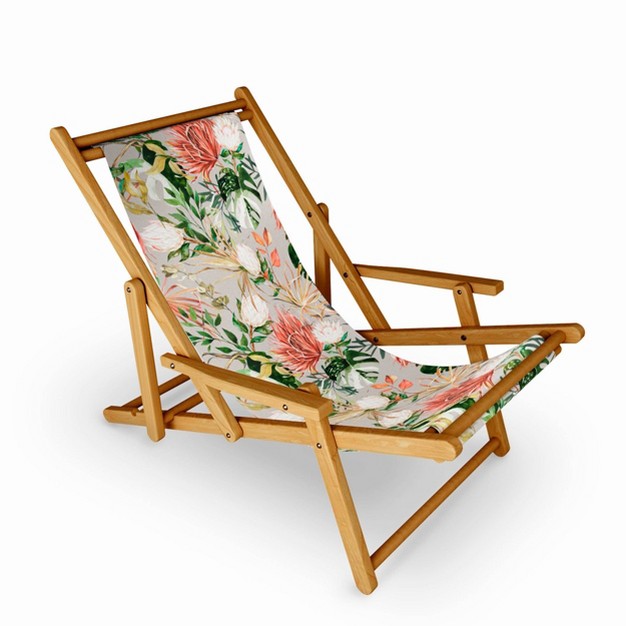 Marta Barragan Camarasa Bohem Tropical Bloom Outdoor Sling Chair Deny Designs