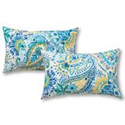 Greendale Home Fashions Outdoor 2-pack Oblong Throw Pillow Set