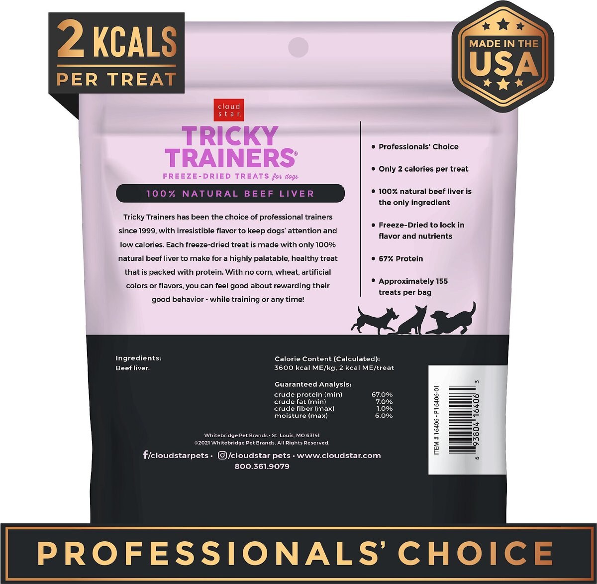 Cloud Star Tricky Trainers Freeze Dried Training Dog Treats