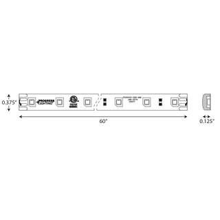 Progress Lighting Hide-a-Lite LED Tape Under Cabinet 5 ft. LED Silicone Tape Reel 3000K Field Cuttable Every 4 in. P700009-000-30