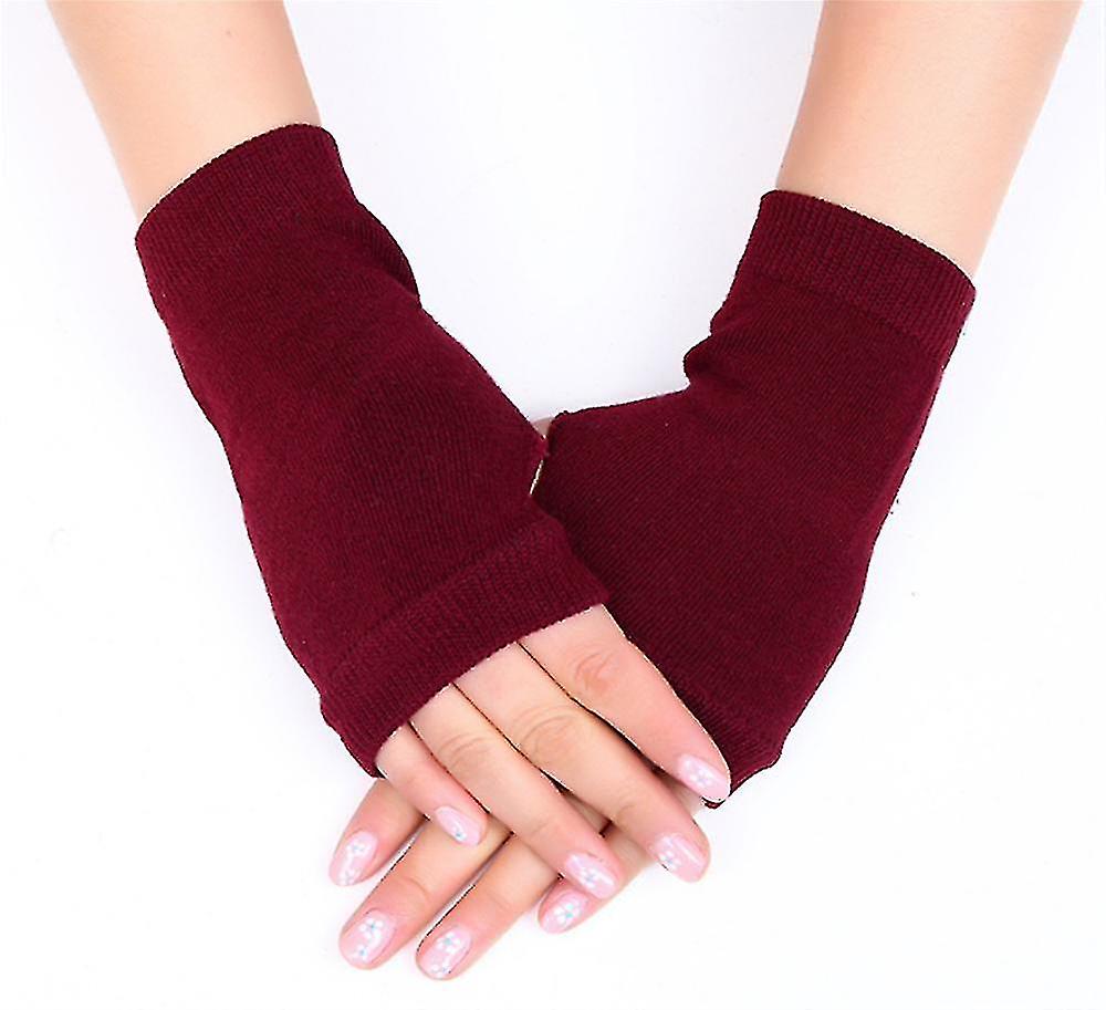 Womens Fingerless Arm Wrist Hand Warmer Gloves Soft Stretch Mittens