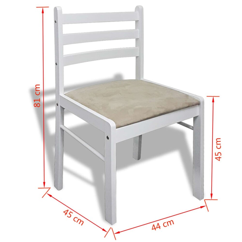 2/4/6 pcs Wooden Dining Chairs Square 2 Colours Selectable   17.3\