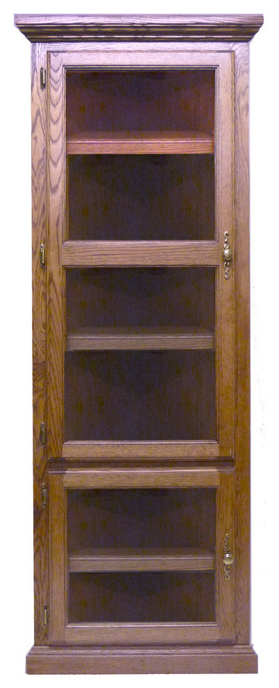 Traditional Corner Bookcase With Glass Doors   Traditional   Bookcases   by Oak Arizona  Houzz