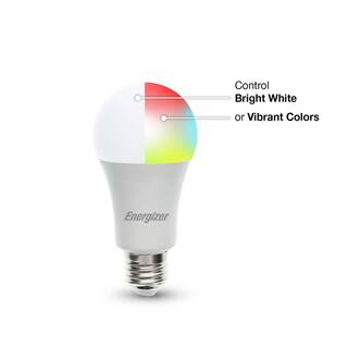 Energizer 60-Watt Equivalent A19 Smart LED RGB Light Bulb Multi Color EAC2-1002-RGB