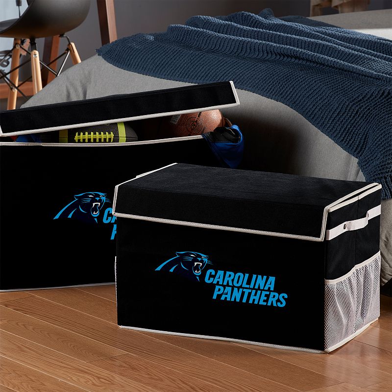 Franklin Sports Carolina Panthers Large Collapsible Footlocker Storage Bin