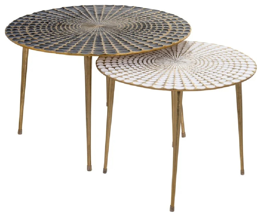 Modern Art Deco Coffee Tables  Set of 2  OROA Esmay   Midcentury   Coffee Table Sets   by Oroa   Distinctive Furniture  Houzz