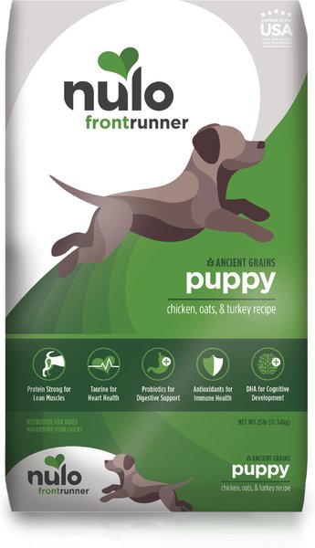 Nulo Frontrunner Ancient Grains Chicken， Oats and Turkey Puppy Dry Dog Food