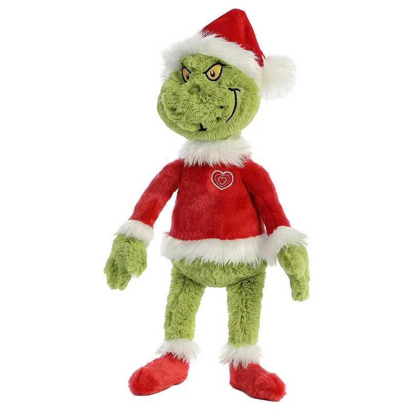 Aurora Large Green Dr. Seuss 16 Grinch Santa Whimsical Stuffed Animal