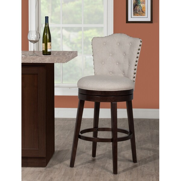 Hillsdale Edenwood Wood Bar Height Swivel Stool