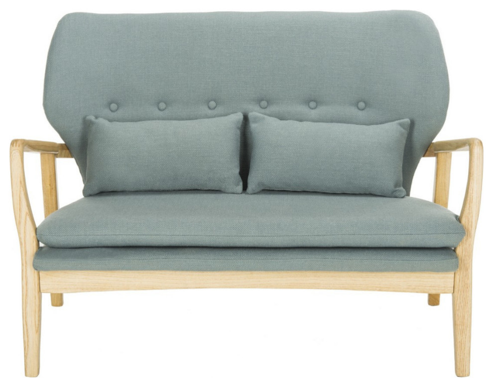 Maria Loveseat Blue/ Natural   Modern   Loveseats   by Virgil Stanis Design  Houzz