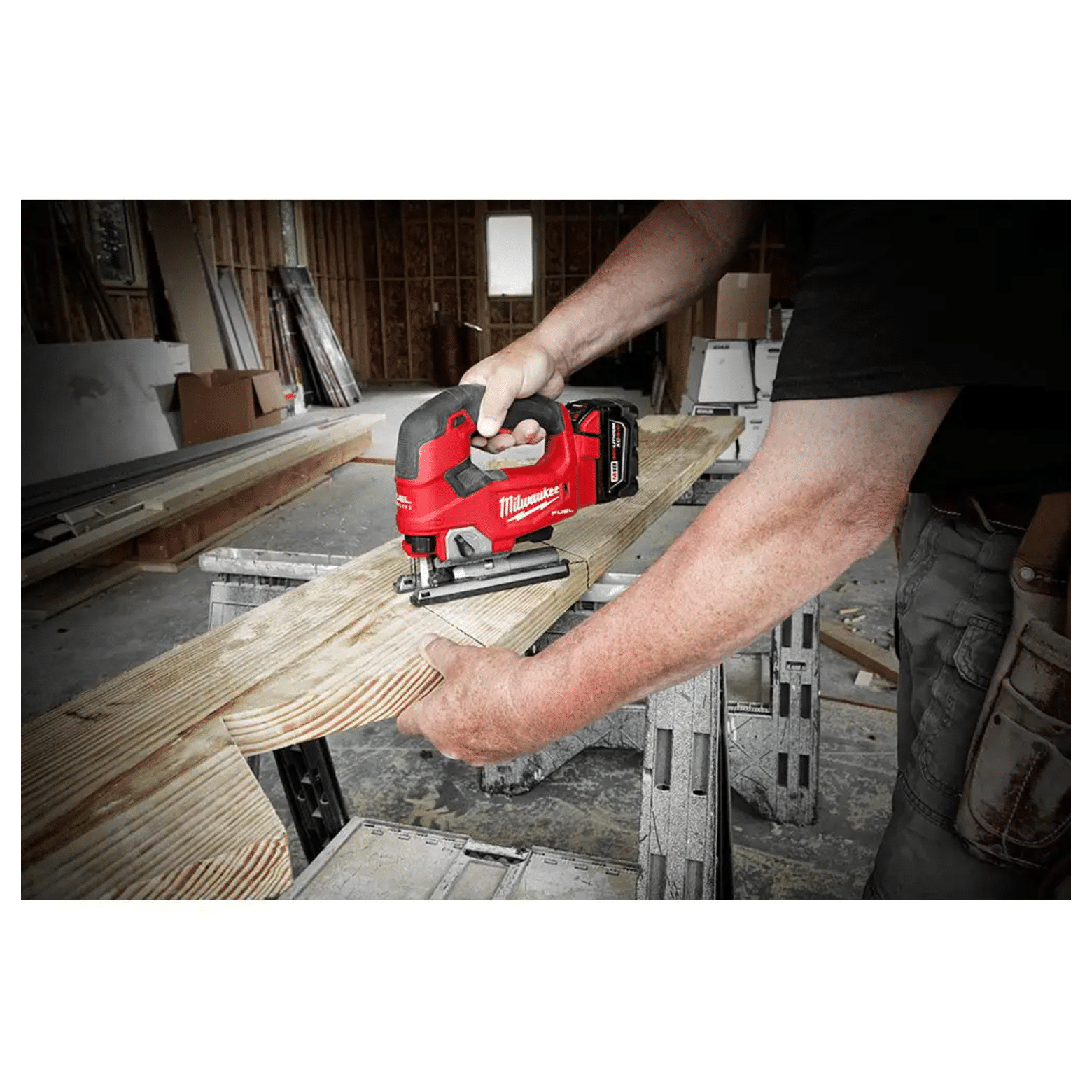 Milwaukee M18 Fuel 18-Volt Lithium-Ion Brushless Cordless Jig Saw， Tool-Only (2737-20)