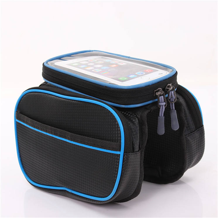 RTS Waterproof Mountain Bike Bag Bicycle Front Frame Handlebar Bag With Touch Screen Cell Phone Pouch Cycling Pack