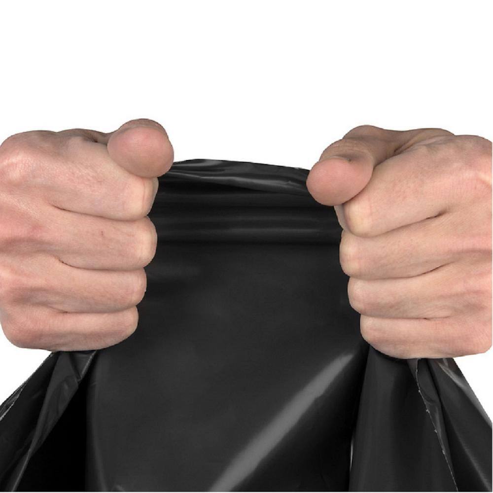 Aluf Plastics 55 Gal. 2.0 mil Heavy-Duty Black Trash Bags (100-Count) PG6-6060