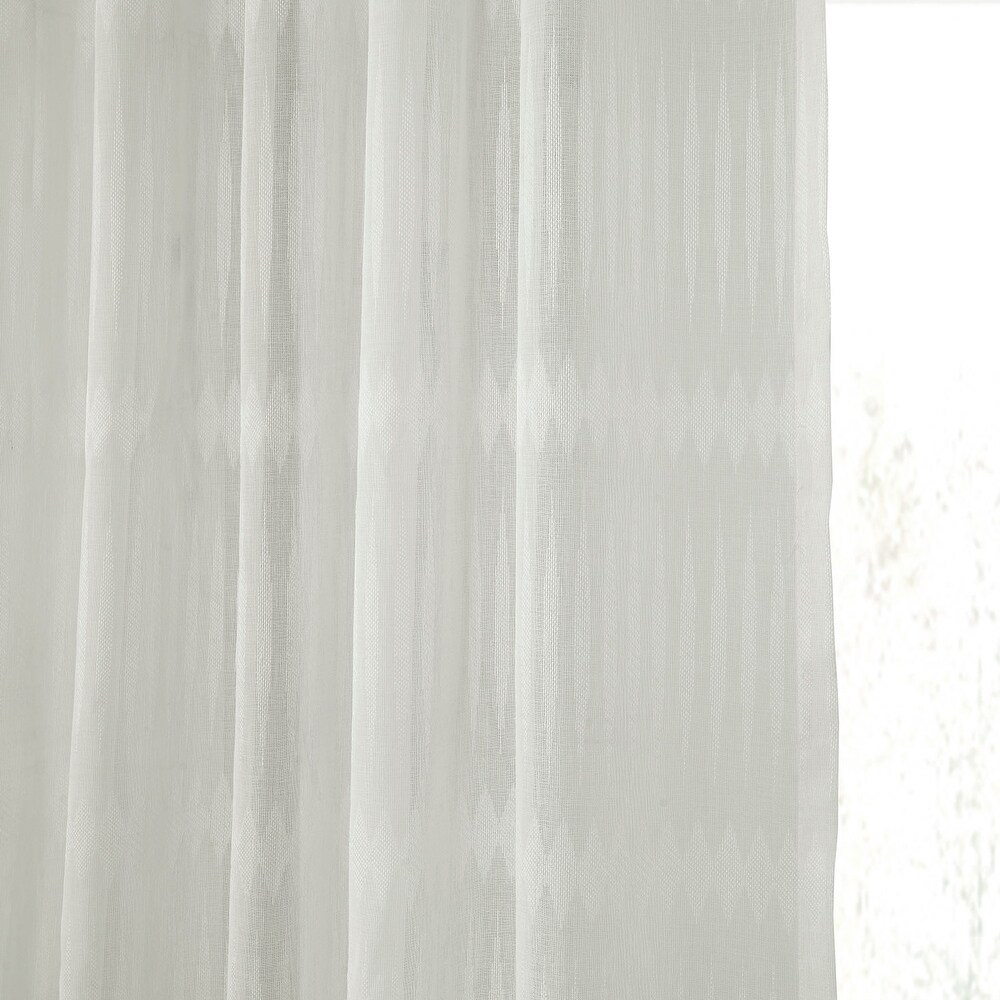 Exclusive Fabrics Polaris Patterned Linen Sheer Curtain (1 Panel)