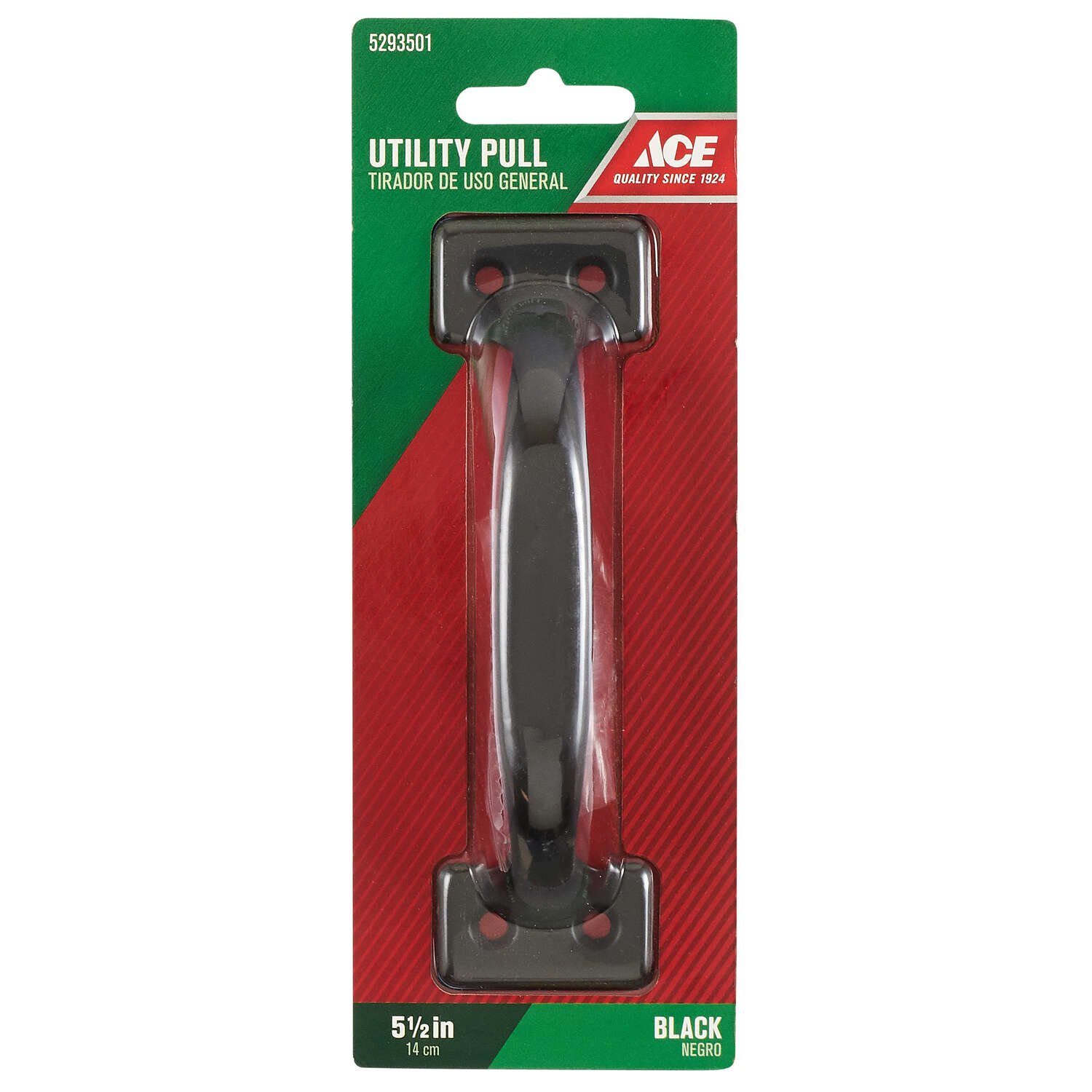 Ace 5.5 in. L Black Steel Utility Pull