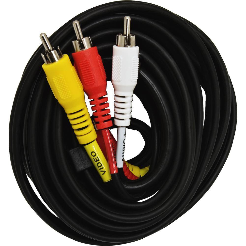 GE 6 ft. Composite RCA AudioVideo Cable with Red White and Yellow Ends 4-Pack 63536