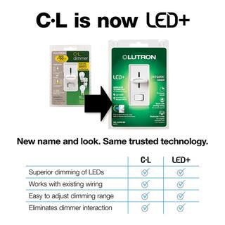 Lutron Skylark LED+ Dimmer Switch for Dimmable LED Bulbs 150W LEDSingle-Pole or 3-Way Light Almond (SCL-153P-LA) SCL-153P-LA