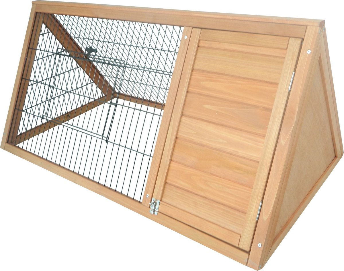 PawHut Wooden A-Frame Outdoor Rabbit Hutch