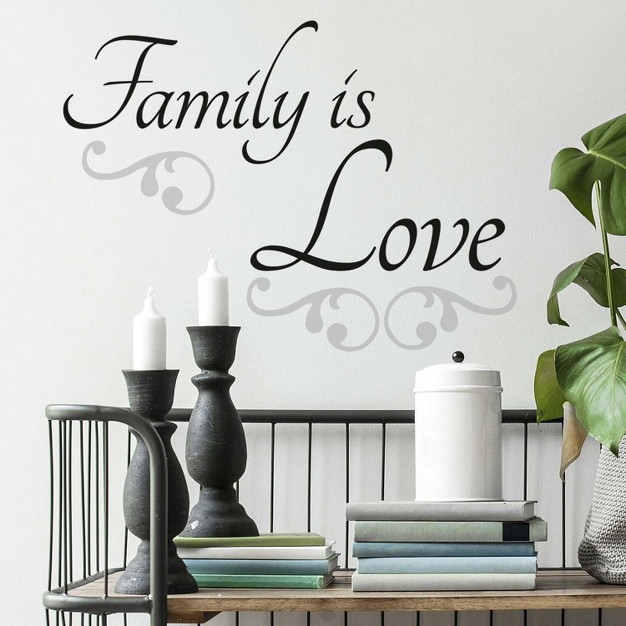 Family Is Love Peel And Stick Wall Decal Black Roommates