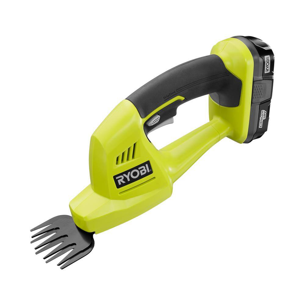 RYOBI ONE+ 18V Cordless Battery Grass Shear Trimmer with 1.5 Ah Battery and Charger P2960