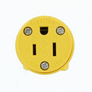 Leviton 15 Amp 125-Volt 3-Wire Connector Yellow R10-515CV-0YL