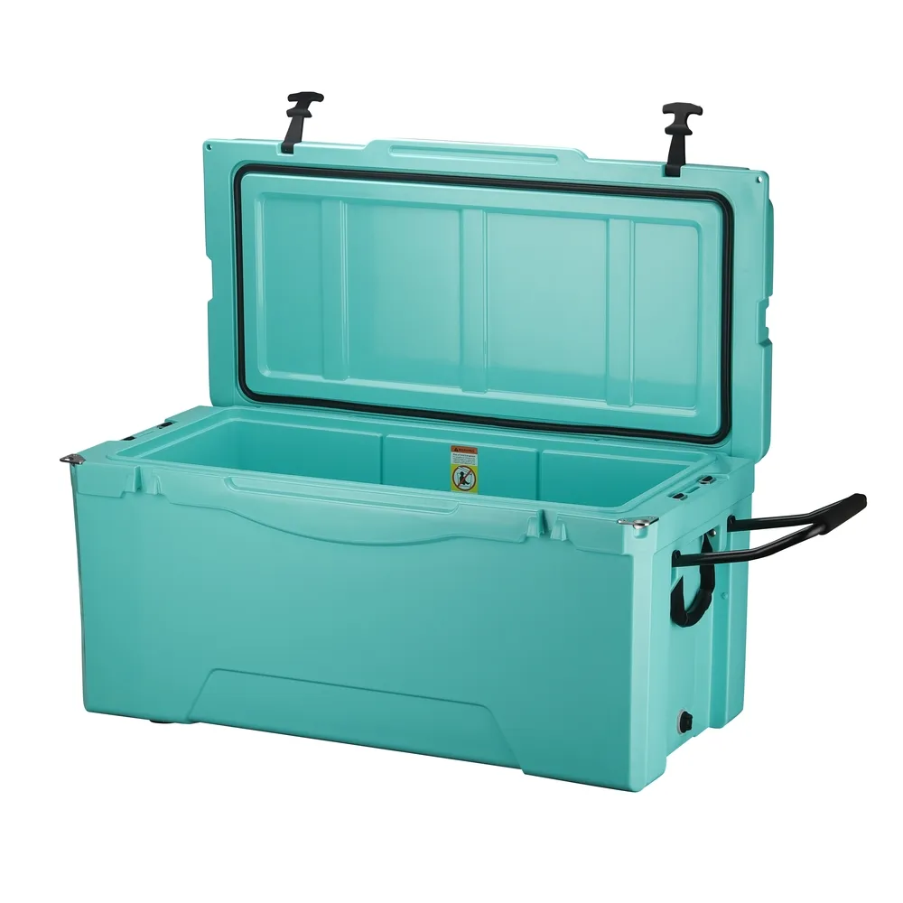 135L large rotomold cooler box with wheels rolling cooler box big wheeled cooler