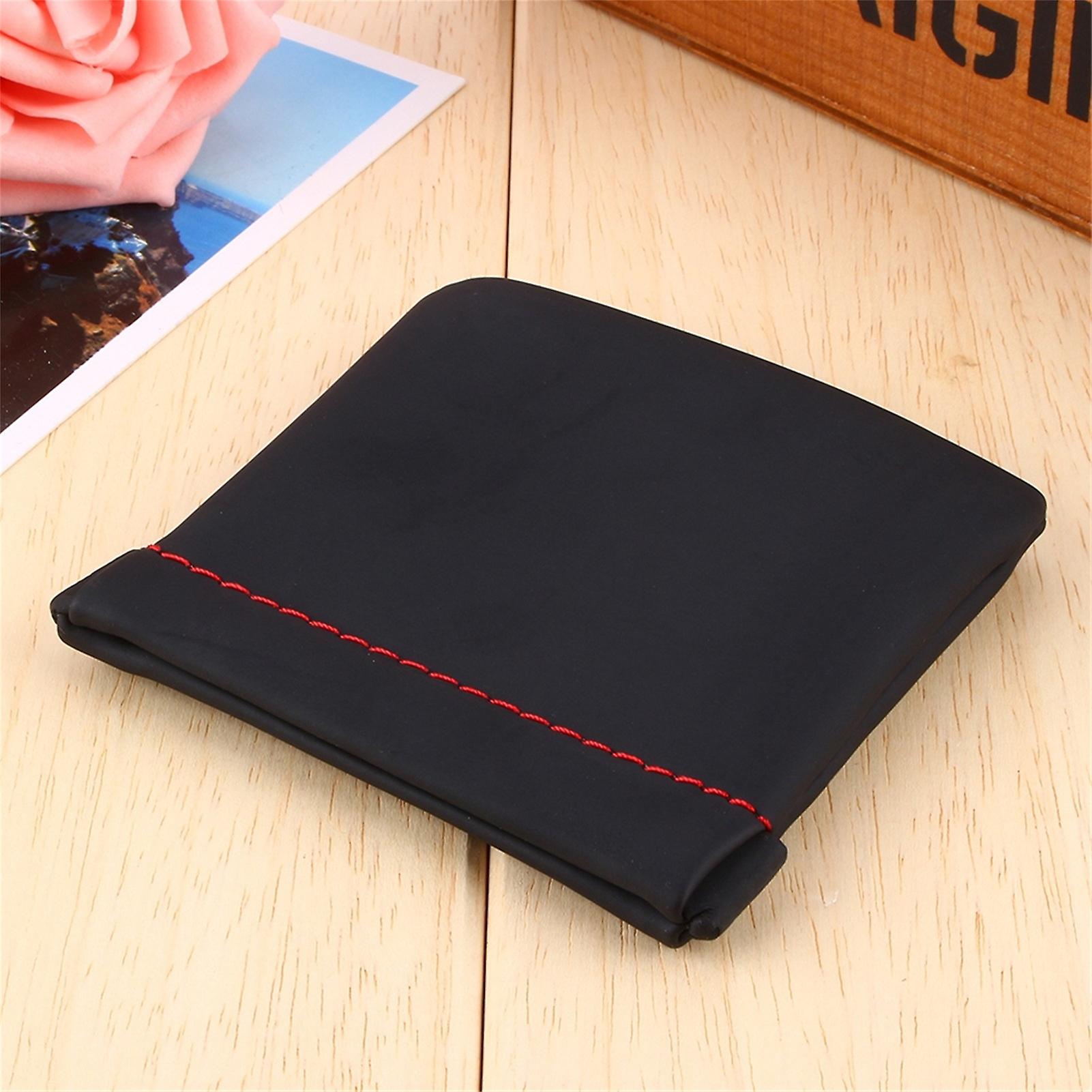 Black Pu Leather Replacement Carrying Pouch Case Bag For Earphone Headphone New