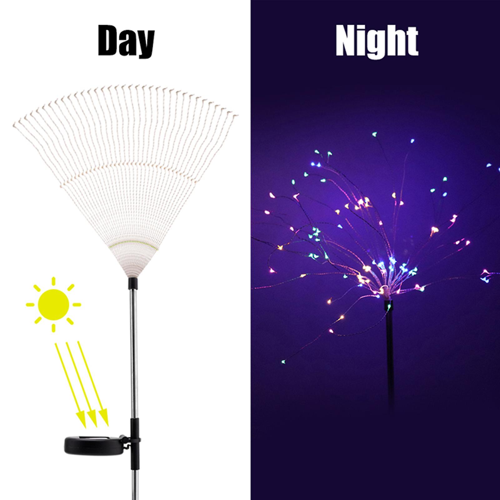 Outdoor Solar Garden Decorative Lights 90 Led String Landscape Light-diy Flowers Fireworks Trees For Walkway Patio Lawn Backyard，party Decor 2 Pack No