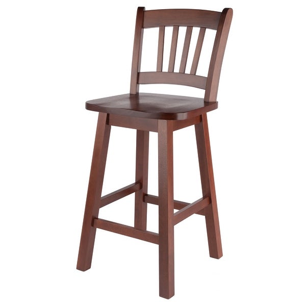 Fina Swivel Seat Counter Stool， Walnut