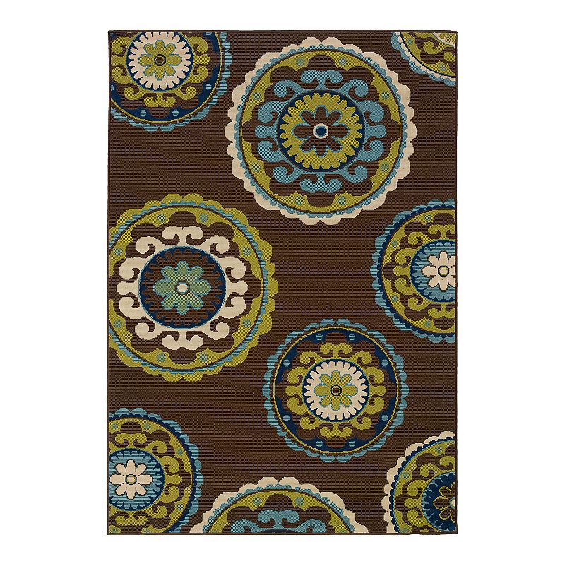 StyleHaven Cayman Medallion Indoor Outdoor Rug