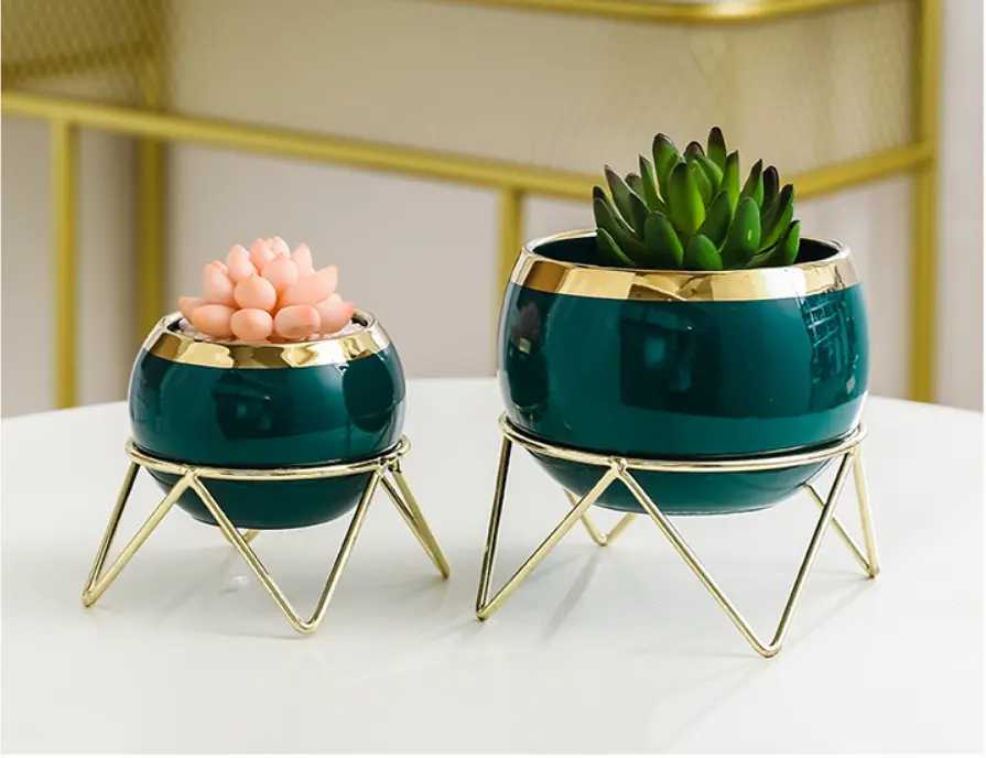 Cheap supply decorative succulent flower pot  plant containers  ceramic pots for plants home office garden ceramic decor