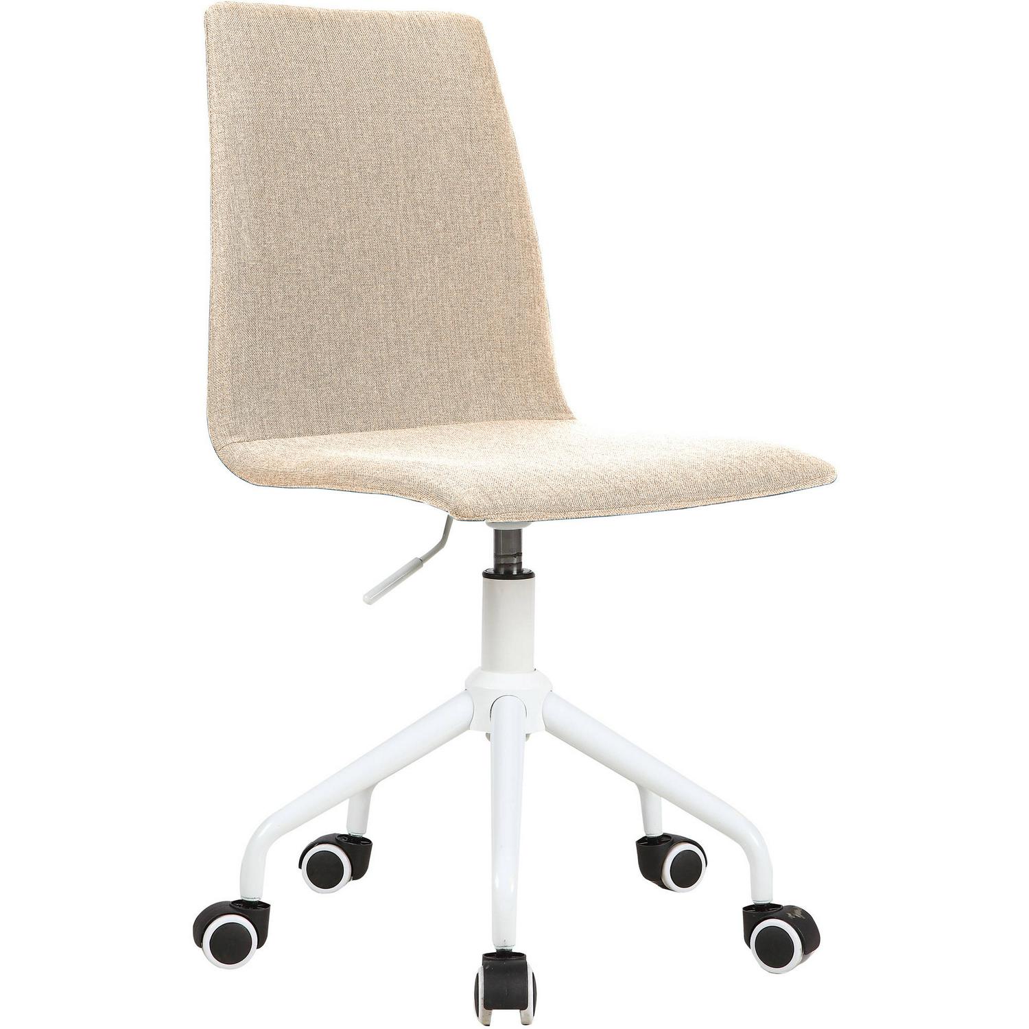 Urban Shop Rolling Linen Swivel Chair， Various Colors Available