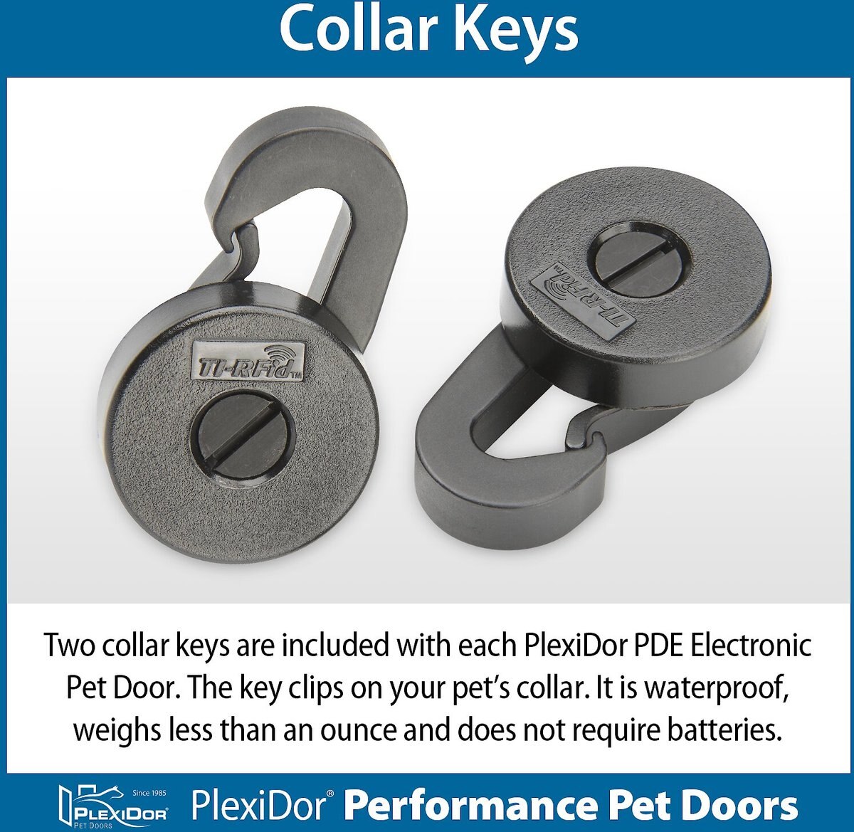 PlexiDor Performance Pet Doors Electronic Door Mounted Dog and Cat Door， Large