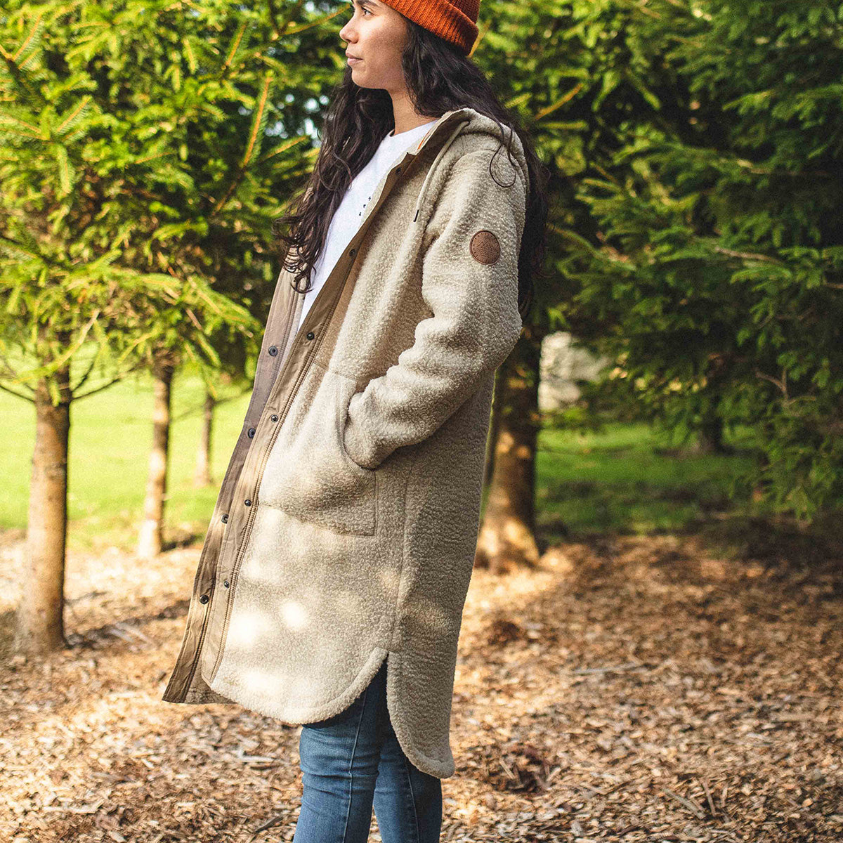 Campbell Hooded Sherpa Cardigan - Oatmeal