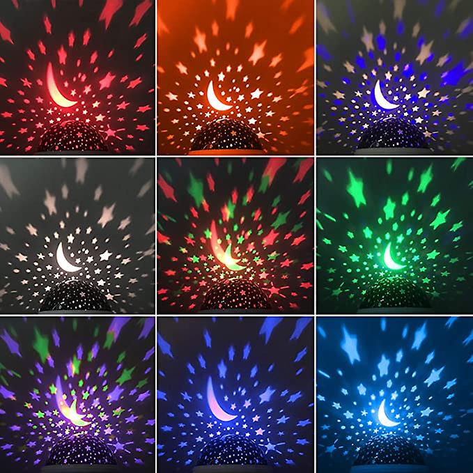 Night Light For Kids， Kids Night Light， Star Night Light， Nebula Star Projector 360 Degree Rotation - 4 Led Bulbs 12 Light Color Changing With Usb Cab