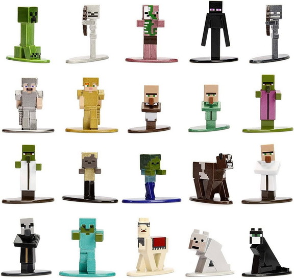 Minecraft Nano Metalfigs 20 Pack Wave 1  1.65 Inch...